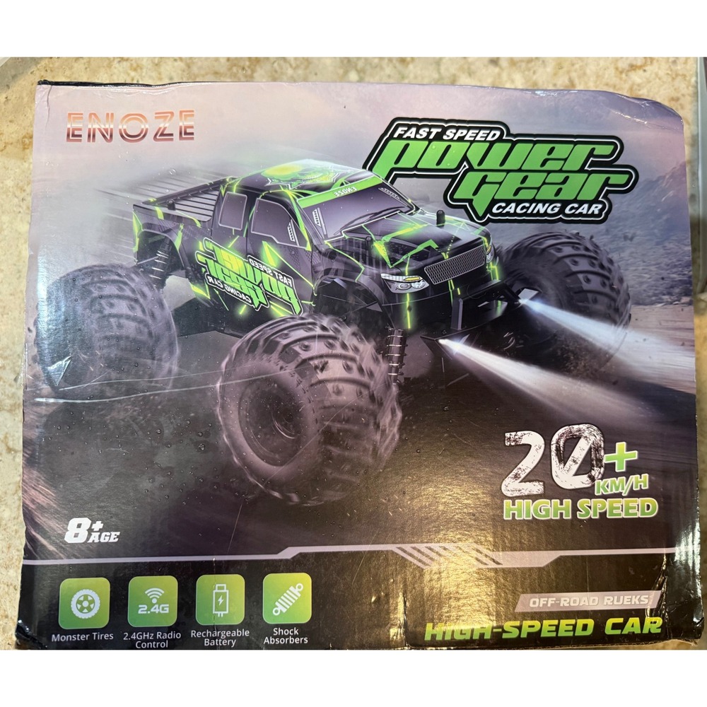 Enoze Power Gear RC Racing Car S626 1:14 Scale Monster Truck Green 2.4GHz 20KM/H